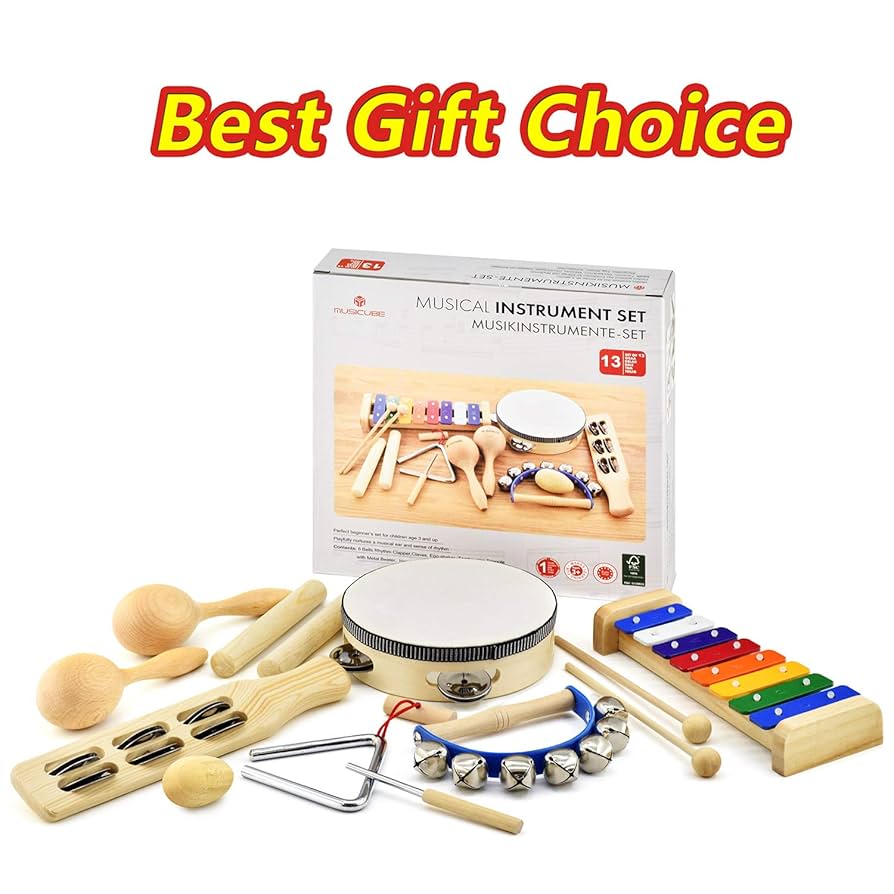 Amazon | MUSICUBE 楽器セット 幼児 赤ちゃん 子供 木製 打楽器